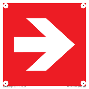 PV13064: Right arrow (white on red background)