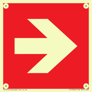 PV13064: Right arrow (white on red background)