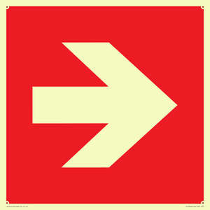 PV13064: Right arrow (white on red background)