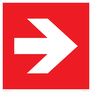 PV13064: Right arrow (white on red background)