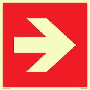 PV13064: Right arrow (white on red background)