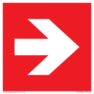 PV13064: Right arrow (white on red background)