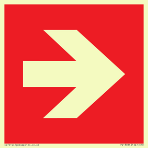 PV13064: Right arrow (white on red background)