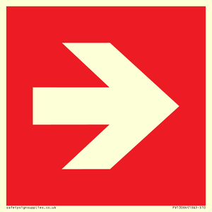 PV13064: Right arrow (white on red background)