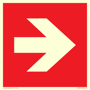 PV13064: Right arrow (white on red background)