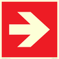 PV13064: Right arrow (white on red background)