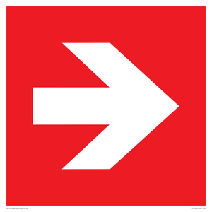 PV13064: Right arrow (white on red background)