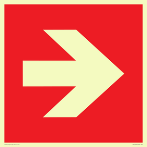 PV13064: Right arrow (white on red background)