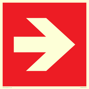 PV13064: Right arrow (white on red background)