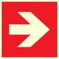 PV13064: Right arrow (white on red background)