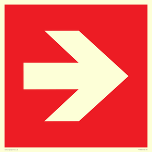 PV13064: Right arrow (white on red background)