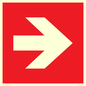 PV13064: Right arrow (white on red background)