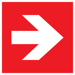 PV13064: Right arrow (white on red background)