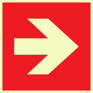 PV13064: Right arrow (white on red background)