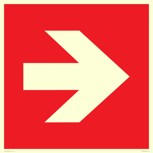 PV13064: Right arrow (white on red background)