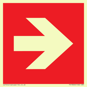 PV13064: Right arrow (white on red background)