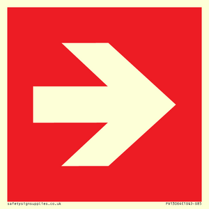 PV13064: Right arrow (white on red background)