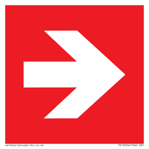 PV13064: Right arrow (white on red background)