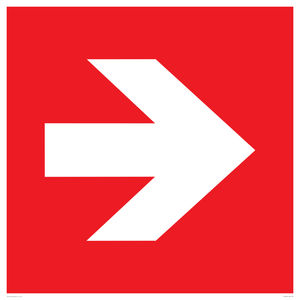 PV13064: Right arrow (white on red background)