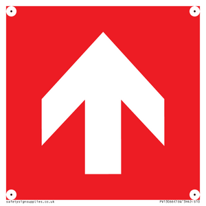 PV13066: Up arrow (white on red background)
