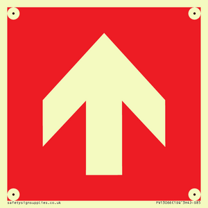 PV13066: Up arrow (white on red background)