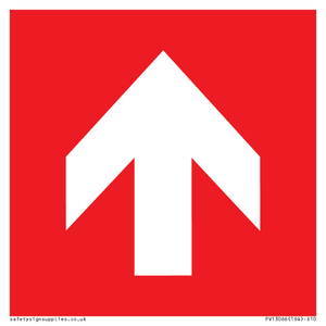 PV13066: Up arrow (white on red background)
