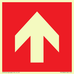 PV13066: Up arrow (white on red background)