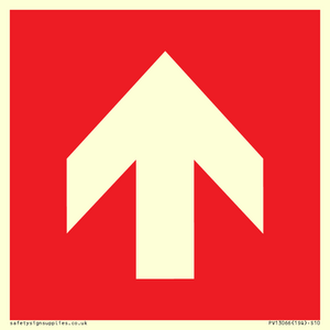PV13066: Up arrow (white on red background)