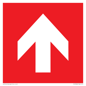 PV13066: Up arrow (white on red background)