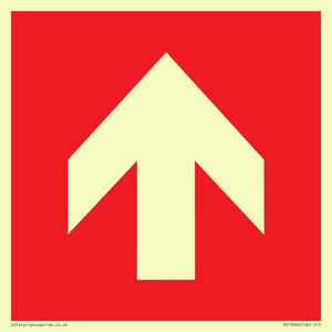 PV13066: Up arrow (white on red background)