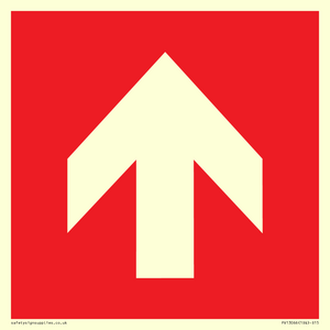 PV13066: Up arrow (white on red background)