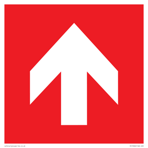 PV13066: Up arrow (white on red background)