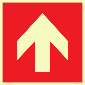 PV13066: Up arrow (white on red background)