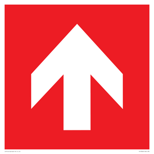 PV13066: Up arrow (white on red background)