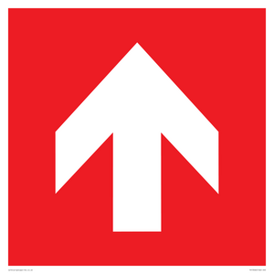 PV13066: Up arrow (white on red background)