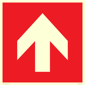 PV13066: Up arrow (white on red background)