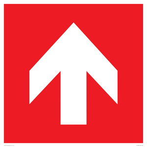 PV13066: Up arrow (white on red background)