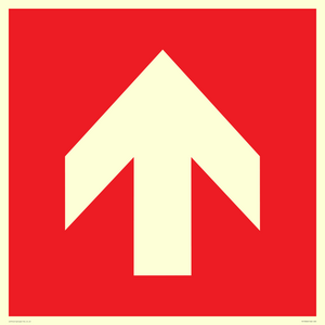 PV13066: Up arrow (white on red background)