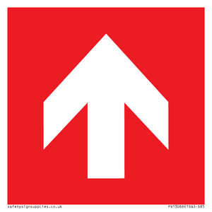 PV13066: Up arrow (white on red background)