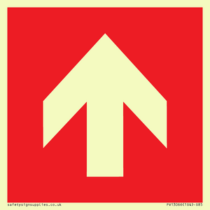 PV13066: Up arrow (white on red background)