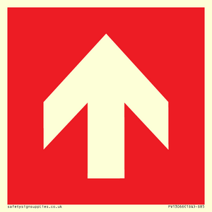 PV13066: Up arrow (white on red background)