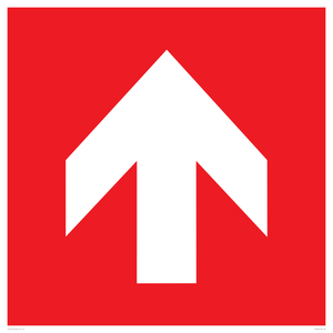 PV13066: Up arrow (white on red background)