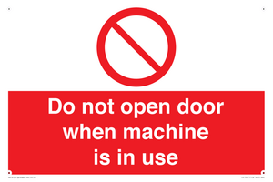 PV13097: Do not open door when machine in use