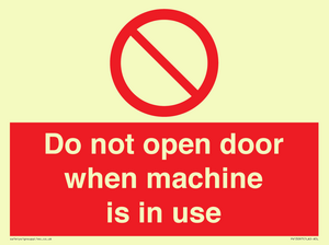 PV13097: Do not open door when machine in use