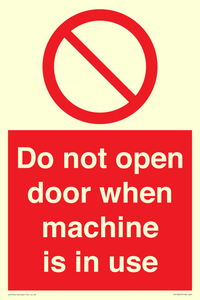 PV13097: Do not open door when machine in use