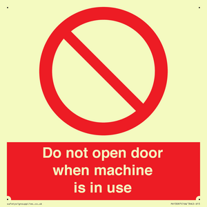 PV13097: Do not open door when machine in use