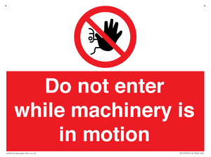 PV13123: Do not enter while machinery is in motion