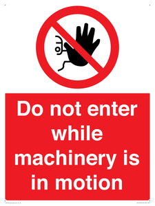 PV13123: Do not enter while machinery is in motion