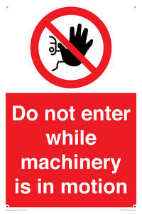 PV13123: Do not enter while machinery is in motion