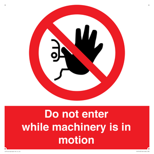 PV13123: Do not enter while machinery is in motion